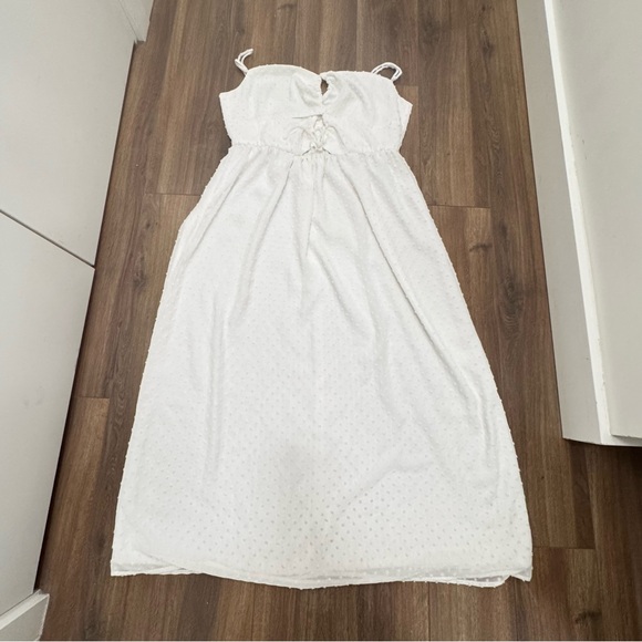 Park & Fifth White Swiss Dot Maxi Slip Dress - Picture 7 of 13